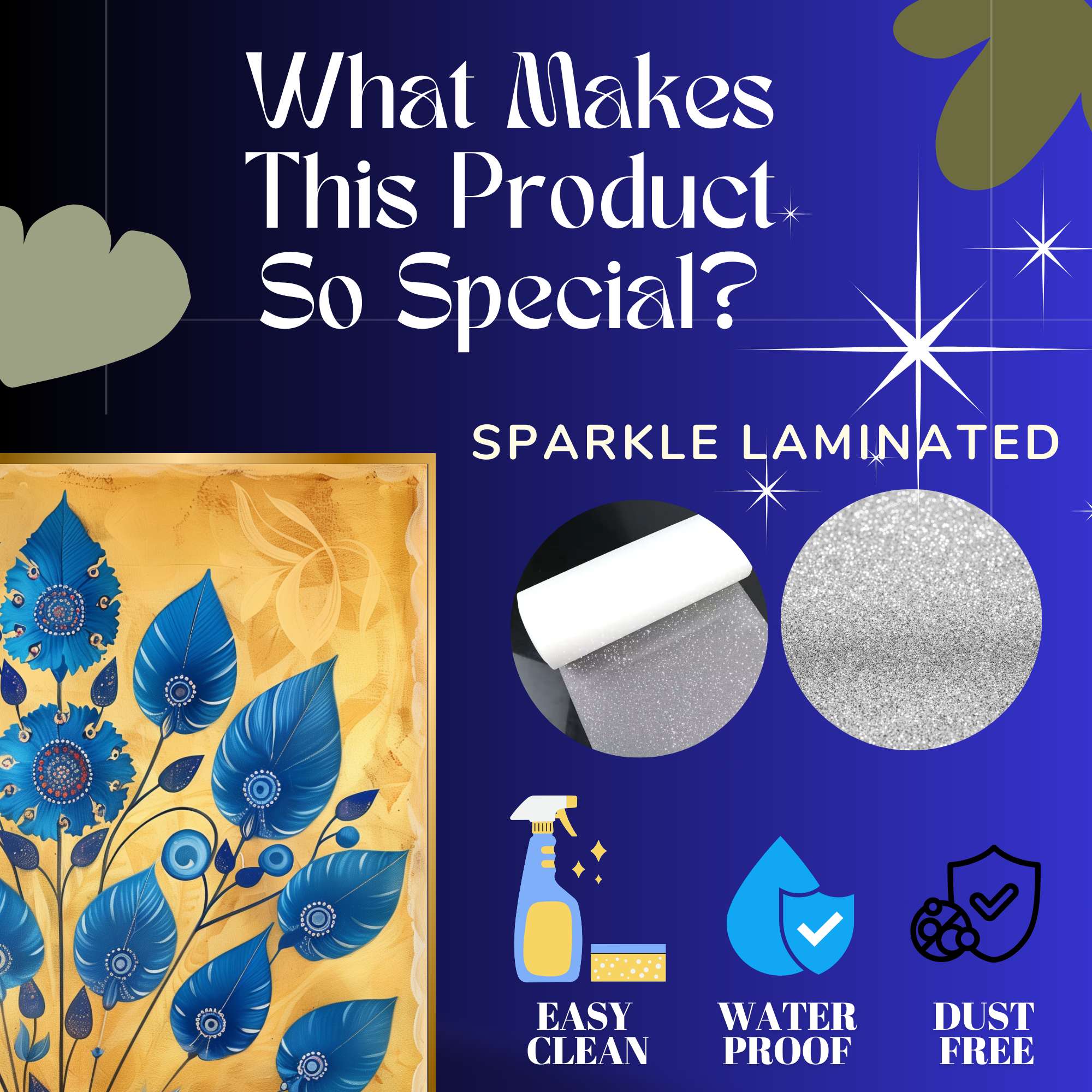 Set of Three Wall Paintings for Wall Dacoration Golden Framed Wall Paintings for Living Room & Bedroom Wall Art for Home Decoration & Office Wall Décor (18x12 inch CH-GD3-9) - Image 3