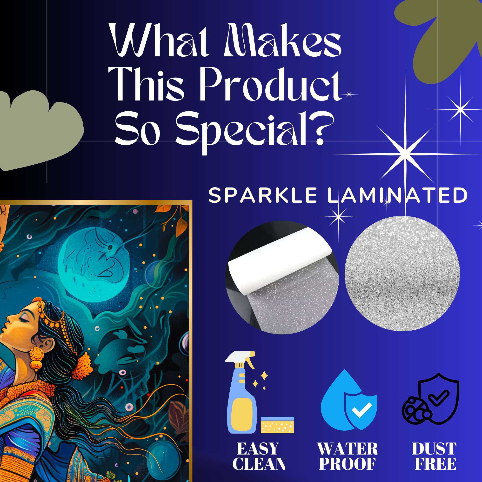 Set of Three Wall Paintings for Wall Dacoration Golden Framed Wall Paintings for Living Room & Bedroom Wall Art for Home Decoration & Office Wall Décor (18x12 inch CH-GD3-13) - Image 4