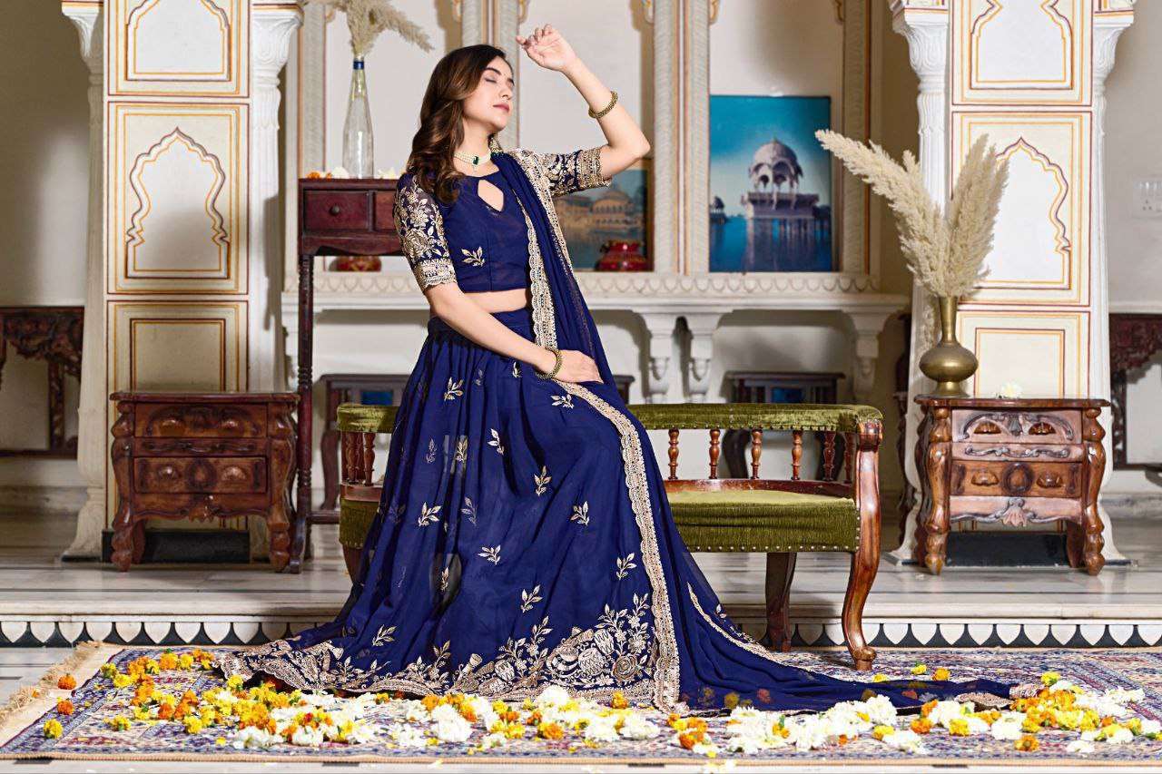 Women's Embroidered Lehenga Choli with Net Dupatta ? Festive & Wedding Wear Set - Image 4